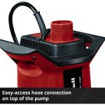 Einhell Power X-Change Akku-Schmutzwasserpumpe GE-DP 18/25 LL Li-Solo, 18Volt, Tauch- / Druckpumpe (rot/schwarz, ohne Akku und Ladegerät)