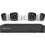 Foscam FNA 108 E B4 2T (schwarz/weiß, FNA108E 8-Kanal NVR, 4x V8EP Kamera)