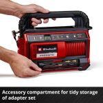 Einhell Power X-Change Hybrid-Kompressor PRESSITO 18/25 Hybrid (rot/schwarz, 18Volt / 220Volt, ohne Akku und Ladegerät)