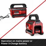 Einhell Power X-Change Hybrid-Kompressor PRESSITO 18/25 Hybrid (rot/schwarz, 18Volt / 220Volt, ohne Akku und Ladegerät)