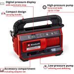 Einhell Power X-Change Akku-Kompressor PRESSITO 18/25, 18Volt (rot/schwarz, ohne Akku und Ladegerät)