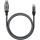 Goobay Ethernet-Kabel USB-A 3.2 Gen1 Stecker > RJ-45 Stecker (schwarz/silber, 1 Meter, geflochtener Textilmantel)