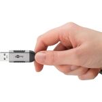 Goobay Ethernet-Kabel USB-A 3.2 Gen1 Stecker > RJ-45 Stecker (schwarz/silber, 10 Meter, geflochtener Textilmantel)
