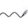 Goobay Ethernet-Kabel USB-A 3.2 Gen1 Stecker > RJ-45 Stecker (schwarz/silber, 10 Meter, geflochtener Textilmantel)