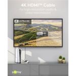 Goobay Plus High-Speed-HDMI-Kabel mit Ethernet, 4K @ 60Hz (grau, 2 Meter)