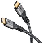 Goobay Plus High-Speed-HDMI-Kabel mit Ethernet, 4K @ 60Hz (grau, 3 Meter)
