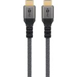 Goobay Plus High-Speed-HDMI-Kabel mit Ethernet, 4K @ 60Hz (grau, 3 Meter)