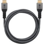 Goobay Plus High-Speed-HDMI-Kabel mit Ethernet, 4K @ 60Hz (grau, 3 Meter)