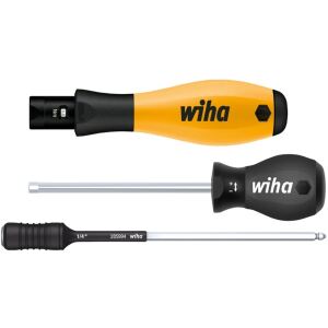 wiha Drehmoment-Schraubendreher Set TorqueVario-S Micro ESD (schwarz/gelb, 18-teilig, 0,1 - 0,6Nm)