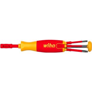 wiha Schraubendreher mit Bit Magazin LiftUp electric (rot/gelb, 7-teilig)
