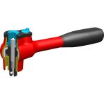 HAZET Feinzahn-Umschaltknarre 8816HPKV (rot, Betätigungswinkel 4°, Kugelsicherung)