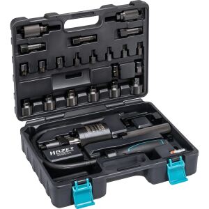HAZET Pneumatischer Injektor Schlagauszieher 9098/24 (24-teilig, inkl. Luftanschlussnippel)