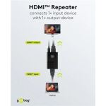 Goobay HDMI-Signalverstärker 4K @ 60Hz, HDMI Verlängerung (schwarz)