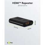 Goobay HDMI-Signalverstärker 4K @ 60Hz, HDMI Verlängerung (schwarz)