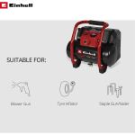 Einhell Power X-Change Akku-Kompressor TE-AC 36/150 Li OF - Solo, 36Volt (2x18V) (schwarz/rot, ohne Akku und Ladegerät)