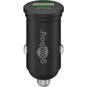 Goobay Dual-USB Auto-Schnellladegerät 45 Watt (schwarz, 1x USB-C, 1x USB-A, Power Delivery, 12 / 24 Volt)