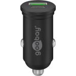 Goobay Dual-USB Auto-Schnellladegerät 45 Watt (schwarz, 1x USB-C, 1x USB-A, Power Delivery, 12 / 24 Volt)