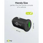 Goobay Dual-USB Auto-Schnellladegerät 45 Watt (schwarz, 1x USB-C, 1x USB-A, Power Delivery, 12 / 24 Volt)