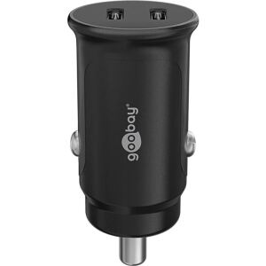 Goobay Dual-USB-C Auto-Schnellladegerät 30 Watt (schwarz, 2x USB-C, Power Delivery, 12 / 24 Volt)