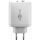 Goobay USB-C Dual-Schnellladegerät, PD, GaN, 65 Watt (weiß, 1x USB-C, 1x USB-A, Power Delivery)