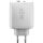 Goobay USB-C Dual-Schnellladegerät, PD, GaN, 65 Watt (weiß, 1x USB-C, 1x USB-A, Power Delivery)