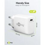 Goobay USB-C PD GaN Schnellladegerät 25 Watt (weiß, Power Delivery 3.0)