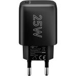 Goobay USB-C PD GaN Schnellladegerät 25 Watt (schwarz, Power Delivery 3.0)