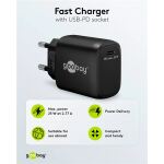 Goobay USB-C PD GaN Schnellladegerät 25 Watt (schwarz, Power Delivery 3.0)