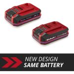 Einhell Akku Power-X-Change Plus 18Volt 4,0Ah SEALED (rot/schwarz, IP57, wasserfest, Kurzschlusssicherung)