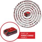 Einhell Akku Power-X-Change Plus 18Volt 4,0Ah SEALED (rot/schwarz, IP57, wasserfest, Kurzschlusssicherung)