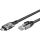 Goobay Ethernet-Kabel USB-C 3.2 Gen2 Stecker > RJ-45 Stecker (schwarz/silber, 1,5 Meter, geflochtener Textilmantel)