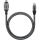 Goobay Ethernet-Kabel USB-C 3.2 Gen2 Stecker > RJ-45 Stecker (schwarz/silber, 1,5 Meter, geflochtener Textilmantel)