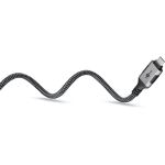Goobay Ethernet-Kabel USB-C 3.2 Gen2 Stecker > RJ-45 Stecker (schwarz/silber, 3 Meter, geflochtener Textilmantel)