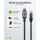 Goobay Ethernet-Kabel USB-C 3.2 Gen2 Stecker > RJ-45 Stecker (schwarz/silber, 3 Meter, geflochtener Textilmantel)