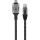 Goobay Ethernet-Kabel USB-C 3.2 Gen2 Stecker > RJ-45 Stecker (schwarz/silber, 3 Meter, geflochtener Textilmantel)