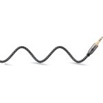 Goobay Plus Audio Verbindungskabel AUX 3,5mm stereo (schwarz/silber, 1 Meter)