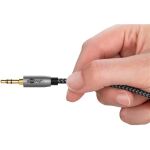 Goobay Plus Audio Verbindungskabel AUX 3,5mm stereo (schwarz/silber, 1 Meter)