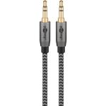 Goobay Plus Audio Verbindungskabel AUX 3,5mm stereo (schwarz/silber, 2 Meter)