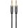 Goobay Plus Audio Verbindungskabel AUX 3,5mm stereo (schwarz/silber, 2 Meter)