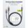 Goobay Plus Audio Adapterkabel AUX 3,5mm Klinke > Stereo-Cinch Stecker (schwarz/silber, 2 Meter)