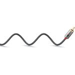 Goobay Plus Stereo-Cinchkabel (schwarz/silber, 2 Meter)