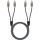 Goobay Plus Stereo-Cinchkabel (schwarz/silber, 2 Meter)