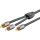Goobay Plus Cinch Y-Kabel (schwarz/silber, 2 Meter)