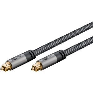Goobay Plus Toslink-Kabel (schwarz/silber, 3 Meter)