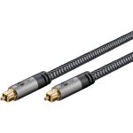 Goobay Plus Toslink-Kabel (schwarz/silber, 10 Meter)