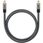 Goobay Plus Toslink-Kabel (schwarz/silber, 10 Meter)