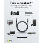 Goobay Plus Toslink-Kabel (schwarz/silber, 10 Meter)