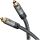Goobay Plus Toslink-Kabel (schwarz/silber, 10 Meter)