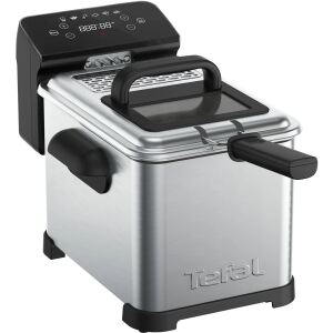 Tefal Fritteuse FR507D Family Pro Digital (edelstahl/schwarz, 2.400 Watt, Ölbehälter 4 Liter)