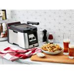 Tefal Fritteuse Clear Duo FR600D (edelstahl/schwarz, 2.000 Watt, Ölbehälter 3,5 Liter)